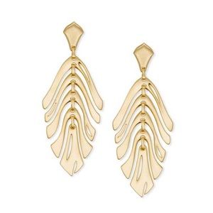 Kendra Scott Luca Statement Gold Earrings
